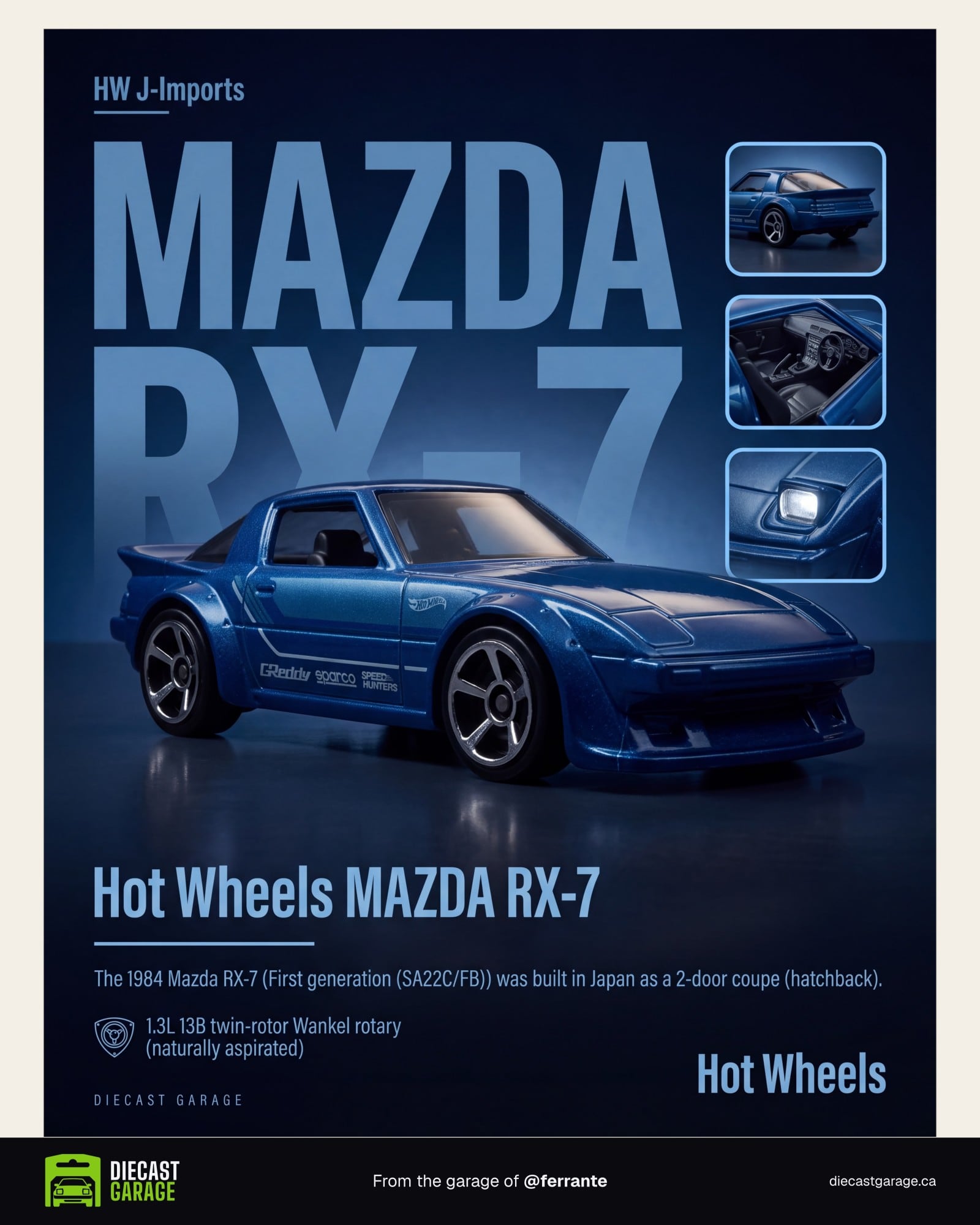 A Monochrome spec poster from a collector's garage